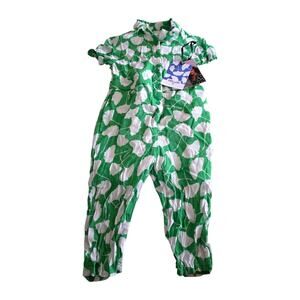 NWT Diane Von Furstenberg Target Ginkgo Green One piece Romper Little Girl SZ 3T